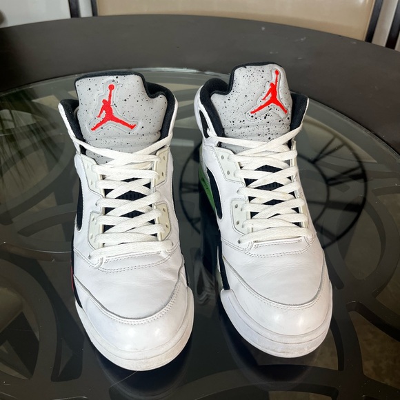 Nike Air Jordan 5 Retro Poison Green, Star Mens Sz 10 - Picture 3 of 5
